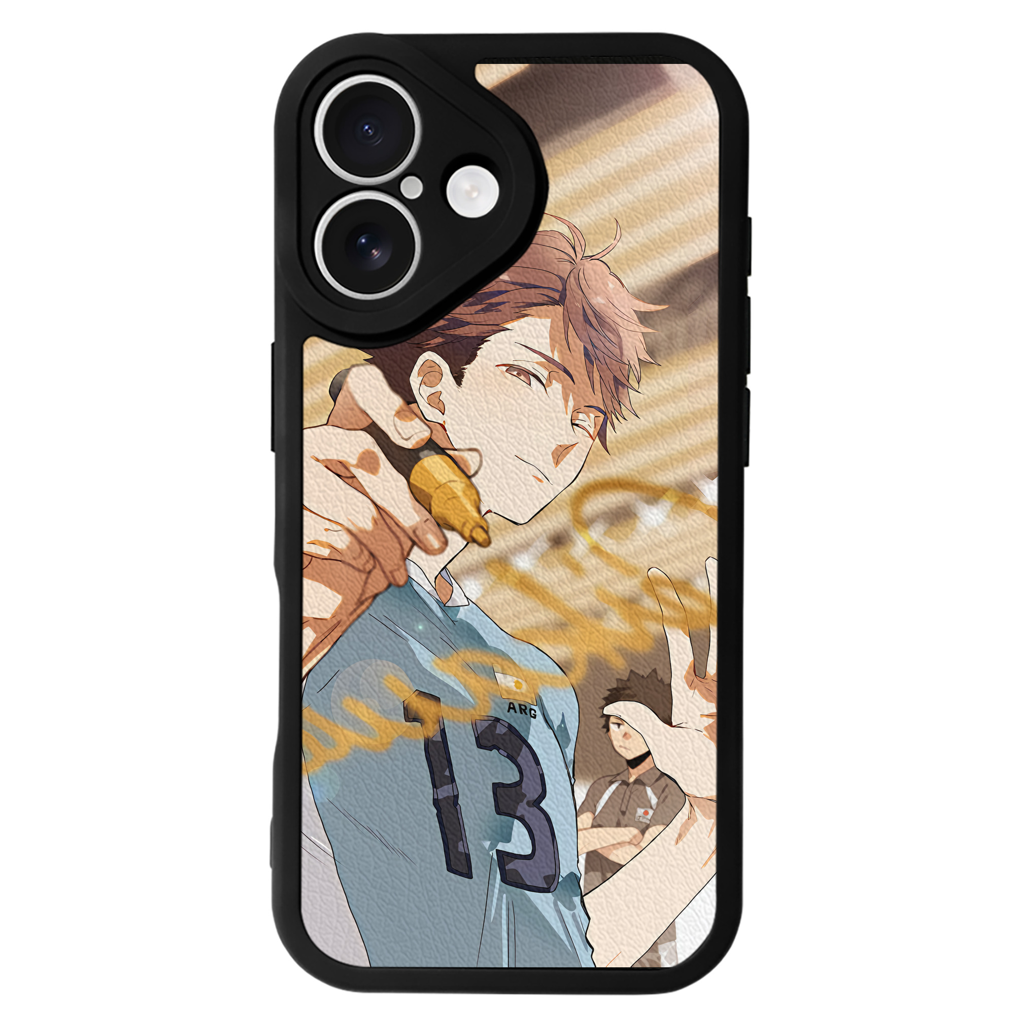 （画像用） ハイキュー!! Haikyu!! 【iPhone 16シリーズ対応】シリコンスマホケース（レザー調） 材質：シリコン